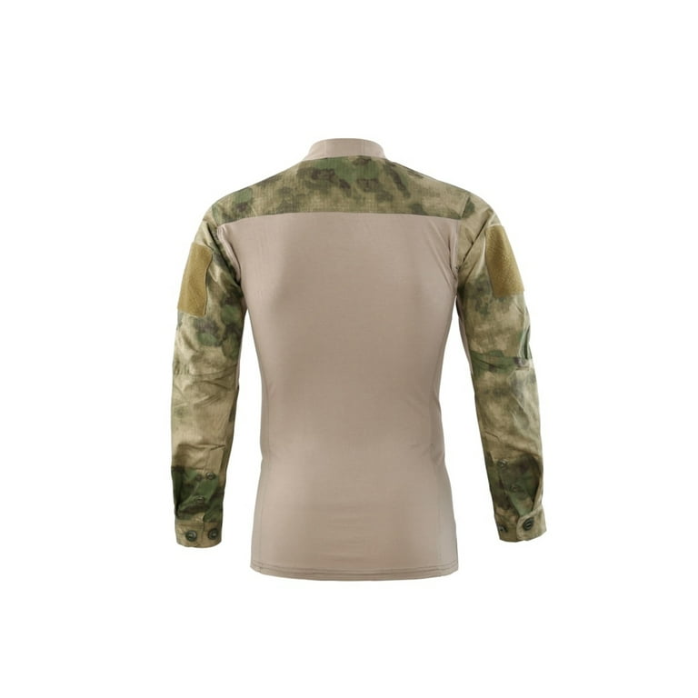COUTEXYI Men's Military Camouflage Long Sleeve T-Shirt, Quick