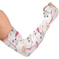 thumbnail image 2 of Manches de Flamant Rose avec Trou pour Pouce Protection Solaire UV Respirantes pour Cyclisme Course Baskrt Pêche, 2 of 7