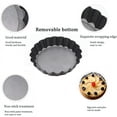 thumbnail image 3 of 9 Inch Tart Pan with Removable Bottom, Round Quiche Pan Non-Stick Baking Mold for Fruit Pie Tart Quiche Cake (Black), 3 of 7