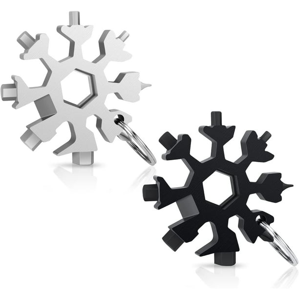 Multiherramienta de copo de nieve 18 en 1,estornillador Phillips plano/llave, duradero y portátil para llevar, gran regalo de Navidad para el día del padre (estándar, 2 unidades) ShuxiuWang 1327537010968