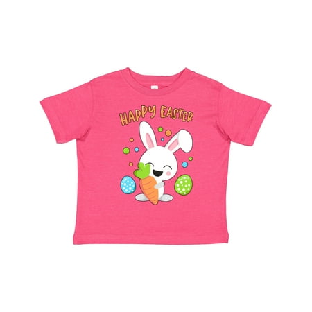 

Inktastic Happy Easter Bunny with Eggs and Carrot Gift Toddler Boy or Toddler Girl T-Shirt