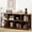 Rustic Brown, variant on 12 Cube Storage Organizer Bookshelf, Horizontal Bookcase, Accent Cubby Shelf, Media Console Table for Living Room, Home Office, 11.8" D x 47.6" W x 38.2" H, Black