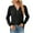 Black, variant on WREESH Womens Fashion Slim Blouses V Neck Solid Color Pullover Long Sleeve Tops Colored Textured Fallow Tops Tops Blouse Black