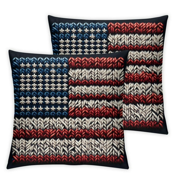 nygtbtfer  Americana Throw Pillow,, red, White, Blue White