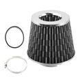 thumbnail image 1 of Unique Bargains 1pcs 2.7' 70mm Reducer Ring Inlet Cold Air Intake Cone Replacement Washable Clamp on Dry Air Filter Carbon Fiber Pattern, 1 of 6