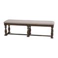 thumbnail image 2 of Alpine Furniture 7186-03 Galena Dining Bench - Light Grey Walnut, 2 of 2