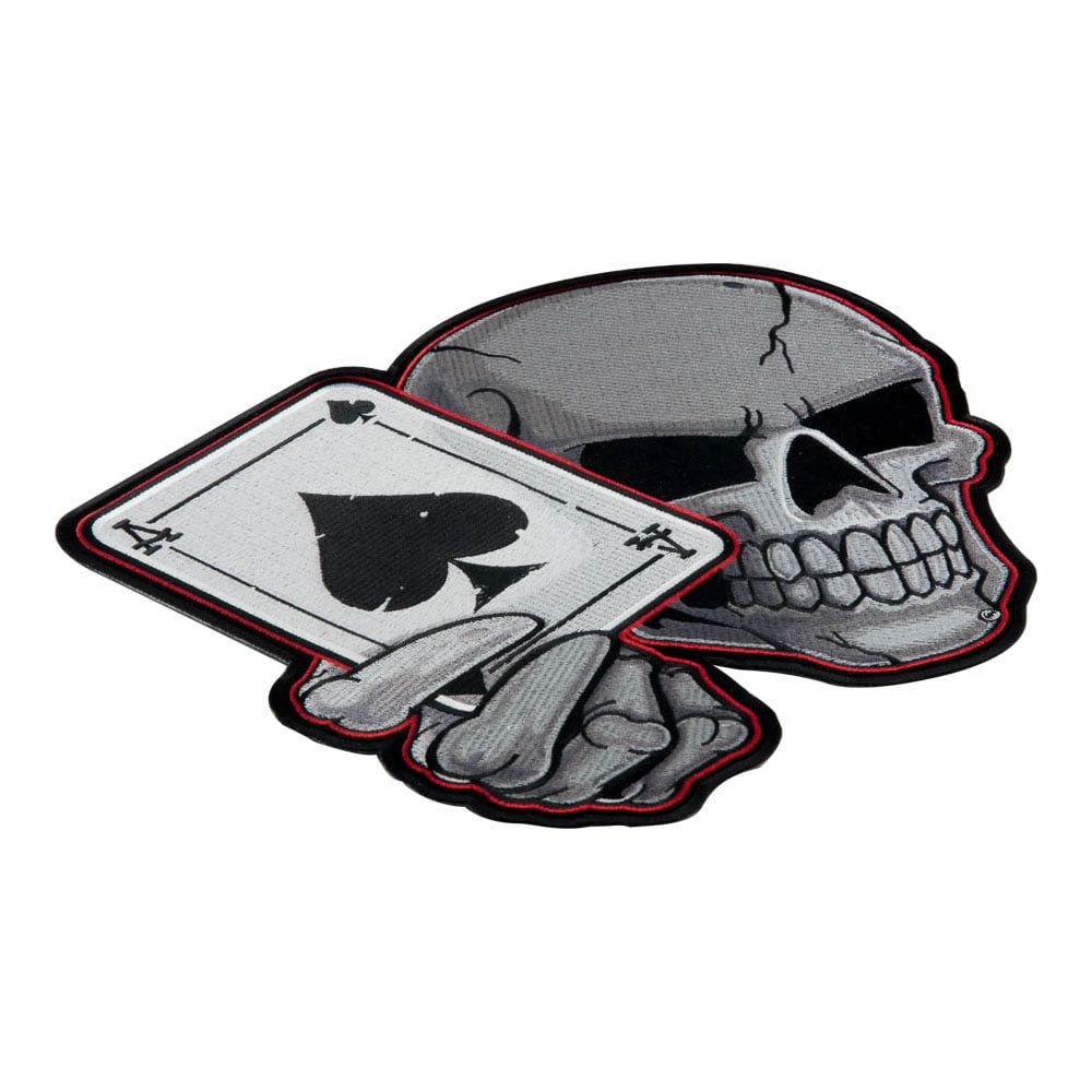 Gambling Skull Ace Of Spades Patch, Large Size