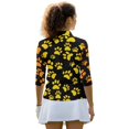thumbnail image 3 of HUIACONG Gold Paw Ladies Golf Top 3/4 Sleeve, Quarter Zip Anti-Wrinkle Women's 3/4 Sleeve Golf Top Breathable Women's Golf Polo Shirts, 3 of 10