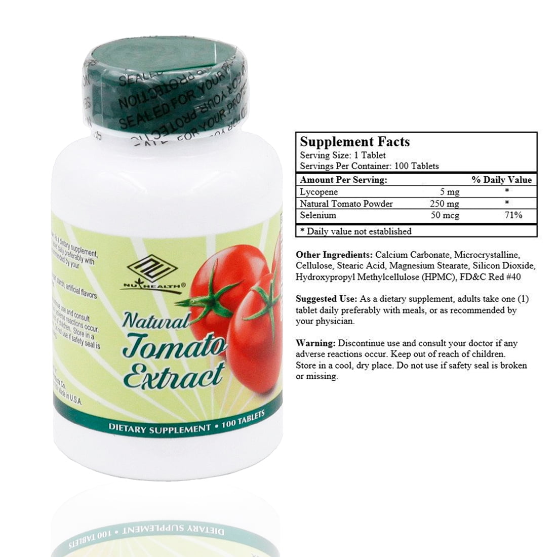 Natural Tomato Extract W/ Lycopene (100 Tablets)