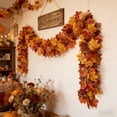 thumbnail image 5 of AYktou Fall Garland Maple Leaf, 5.7 Ft Lifelike 3 Colors Maple Leaf Hanging Vines Thanksgiving Garland, Artificial Rattan Fall Leaf Garlands for Autumn Home Wedding Fireplace Party Christmas, 5 of 7