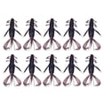 thumbnail image 2 of Wweixi 10pcs Bait Shrimp Realistic Reusable Double-Color Wire Baits Bionic Practical Vivid Sporting Goods Playing Barbed 5#, 2 of 8