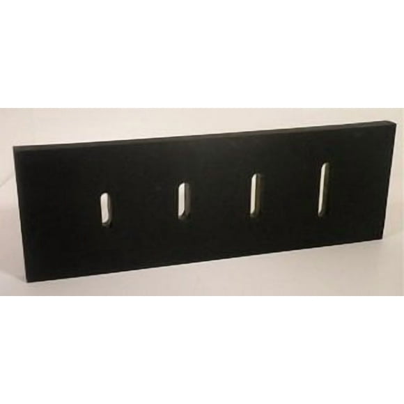 Heavy Duty Snow Pusher Rubber 1-1/2" thick x 10" wide x 14ft. Long punched Standard Highway Slots. Snow Plow Rubber