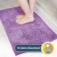 thumbnail image 3 of Muddy Mat® | Super Absorbent Door Mat Indoor, Microfiber Quick Dry Chenille Entryway Rug, Non-Slip Front Door Mat, Indoor Mats for Entryway, Machine Washable Pet Rug, Purple 24"x60", 3 of 6