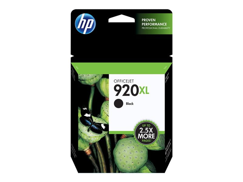 2 Genuine HP 920XL High Yield Black Ink OfficeJet 6000 6500 7000 7500-Retail Box