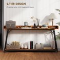 thumbnail image 4 of HOMCOM 71" Console Table, Entryway Table with Storage Shelf, Rustic Brown, 4 of 9