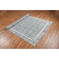 thumbnail image 3 of Casavani Geometric Kilim Indian Gray Cotton Carpet Eco-Friendly Dhurrie 3x5 Feet, 3 of 5