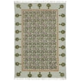 thumbnail image 2 of Casavani Block Printed Rug Traditional Carpet, Green 2x3 feet, 2 of 6