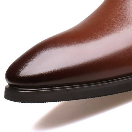 

Akiihool Men s Oxfords Mens Dress Shoes Retro Plain Toe Business Formal Dress Sneakers (Brown 11)