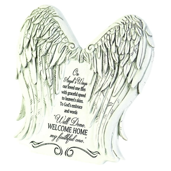 Dicksons On Angels Wings Bereavement Ivory 6 x 6 Resin Table Top Décor