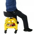 thumbnail image 5 of Pneumatic 360 Degree Swivel Stool, Mechanics Rolling Creeper Seat, Heavy Duty Rolling Mechanics Stool, Shop Stool with Casters  yellow, 5 of 13
