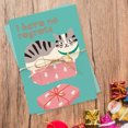 thumbnail image 4 of Tarjeta de regalo de gato divertido de Navidad Tarjetas de felicitación creativas lindas para mascotas Adornos navideños, 4 of 8
