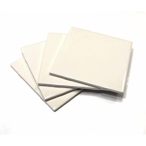 QUEST- 6X6 Polished Almond Ceramic Backsplash Wall Tile Bath Kitchen (1 Piece)