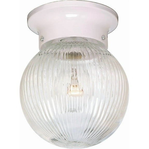 Nuvo 76-257 - 6" CLR HALOPHANE BALL WHITE FI