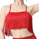 thumbnail image 1 of Top latino con flecos y borlas para mujer, camiseta sin mangas moderna para disfrazarse en carnavales rojo m, 1 of 9