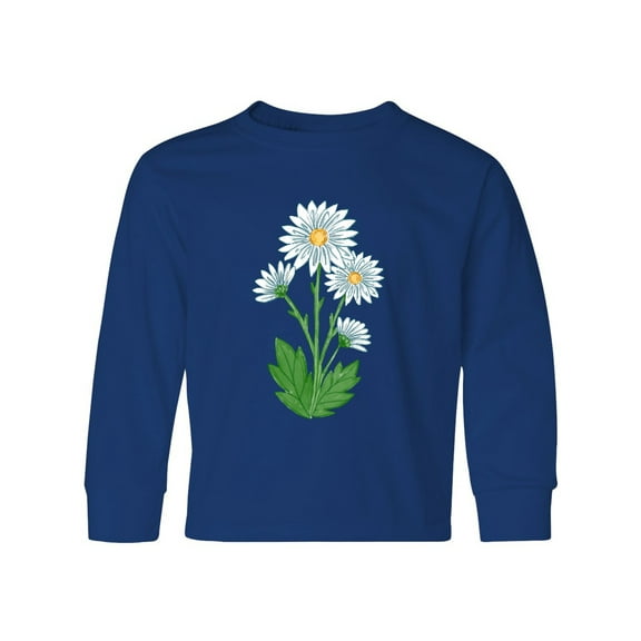 Inktastic Daisy Flower Long Sleeve Youth T-Shirt