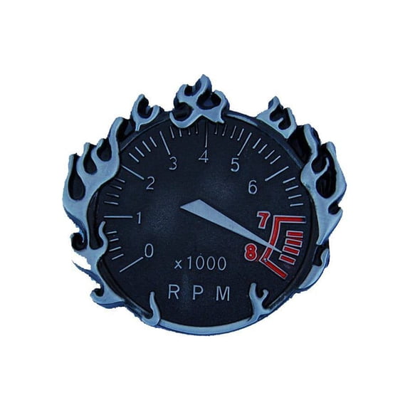 RPM Overload Flame Lining Black Belt Buckle