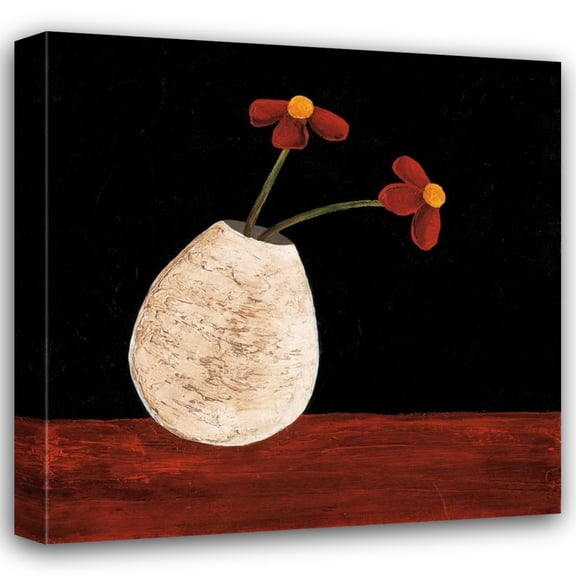 Jocelyne Anderson-Tapp 15x15 Gallery Wrapped Canvas Wall Art Titled - Playful Posies I