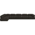 thumbnail image 4 of Meridian Furniture Ames Brown Boucle Fabric Modular Sectional, 4 of 12