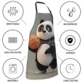 thumbnail image 5 of Naloa Cartoon Pandas Basketball Apron Kitchen Aprons with Pockets for Women Men Chef, 5 of 8