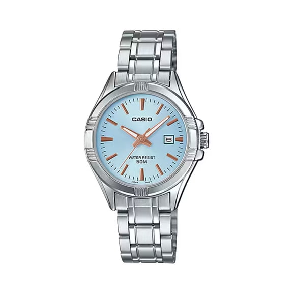 Casio Men's Blue Dial Analog Watch Stainless Steel Bracelet - MTP-1308D-2AV