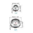 thumbnail image 2 of Uxcell Oil Sight Glass Threaded Alloy Oil Liquid Level Gauge Oil Indicator Tank Sighting Glass Silver 1/4", 3/4", 2 of 6
