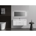 thumbnail image 2 of Themis 48 Inch White Wall Mount Vanity With A Integrated Sink, 2 of 5