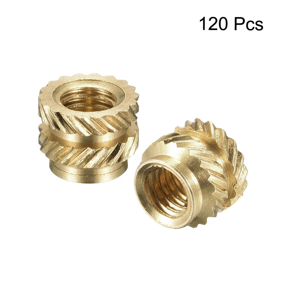 PRIME - 120Pcs M3 Female Brass Knurled Threaded Insert Embedment Nut For 3D Printer