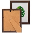 thumbnail image 3 of Rustic Wood Picture Frames 8.5x11 - Pack of 2 – Document Certificate Diploma Tabletop or Wall Display with Glass, Dark Brown, 3 of 8