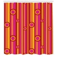 thumbnail image 3 of Ambesonne Retro Shower Curtain, Stripes Circles Vibrant, 69"Wx70"L, Pink Red Orange, 3 of 3
