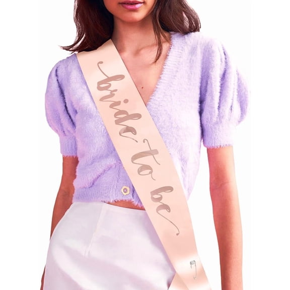 1 pcs Rose Gold Bachelorette Party Sash - Bride To Be | Bachelorette Party Decorations - Sash for Bride | Bridal Shower Gift | Engagement Party Decoration | Bach Favor