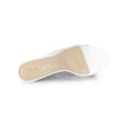thumbnail image 4 of BLISSFUL STEP Women's Glitter Block Heel Clear Slides Sandals White 9.5, 4 of 8
