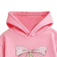 thumbnail image 5 of SGFCWSX Girls 2-Piece Outfit, Graphic Hoodie and Heart Flared Denim Jeans, Trendy Casual Daily Clothing Set for Kids Pink Size 5-6 Years, 5 of 9