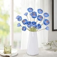 thumbnail image 6 of Artificial Ranunculus Flowers Persian Buttercup,4 Heads Vintage Long Stems Flowers for Home Wedding Decoration Bride Bouquet Rose for Flowers Crafts Floral Arrangement （Blue）, 6 of 6