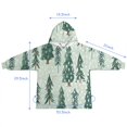 thumbnail image 7 of Light Green Christmas Tree Pattern Blanket Hoodies for Kids 6-13YR Oversize Wearable Blanket Hoodies for Boys Girls Teens, 7 of 7