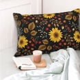 thumbnail image 4 of Salouo Fall Sunflowers Leaves Pattern Pillow Cases,1PC Pillow Covers with Envelope Closure Decorative Pillow Case for Bed Couch,Pillows Not Included-16"x24", 4 of 6