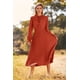 thumbnail image 3 of Vestido PRETTYGARDEN 2025 Primavera Otoño Midi Rojo Ladrillo XXL, 3 of 8