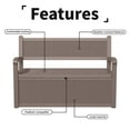 thumbnail image 2 of FICARTS 80 Gallon Resin Outdoor Storage Bench - Waterproof, 550 lbs Capacity, Yard & Pool Use, Coffee, 2 of 8