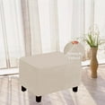 thumbnail image 4 of GUOOL Rectangle Footstool Slipcover Removable Protector Furniture Protect Series Decoration Flexible Stretchable Beige, 4 of 9