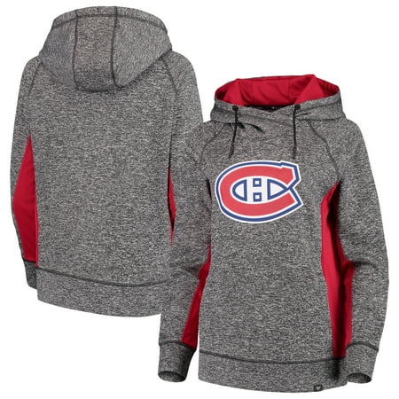 - Montreal Canadiens Fanatics Branded Women's Static Fleece Raglan Pullover Hoodie - Charcoal/Red