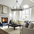 thumbnail image 3 of ACROMA Kiro 12-light 46In Farmhouse Candle Wagon Wheel Chandelier Aged Zinc 46'' Rusted Adjustable N/A, 3 of 5